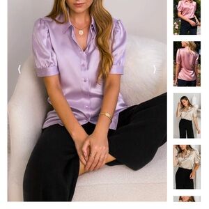 Ravella Juliet Lavender Silk Blouse